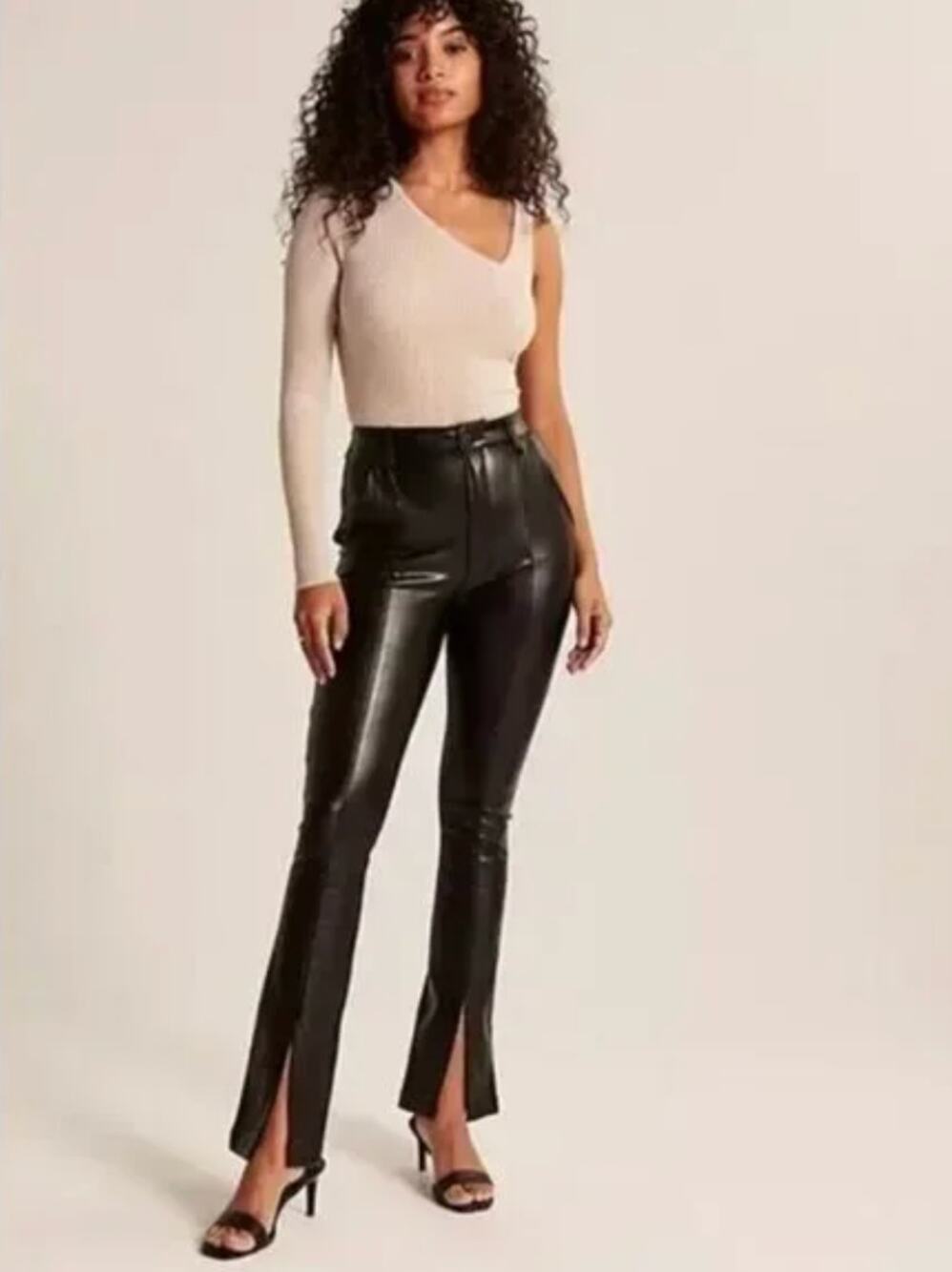Abercrombie & Fitch Ultra High Rise Curve Love Vegan Leather Pants sz. 6